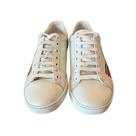 Gucci Ace Interlocking G Sneakers White Leather Low Top Logo EU 36 US 6 - Picture 3 of 12